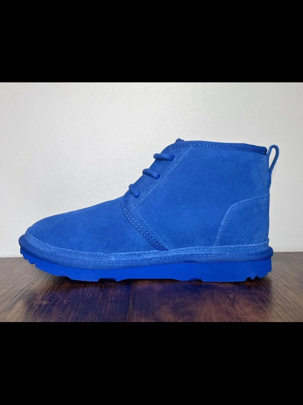UGG Men’s Royal Blue Suede Lace-Up Ankle Boots Size 6 Excellent Condition